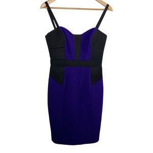 Milly NY Womens Dress Size 4 Sheath Purple Black